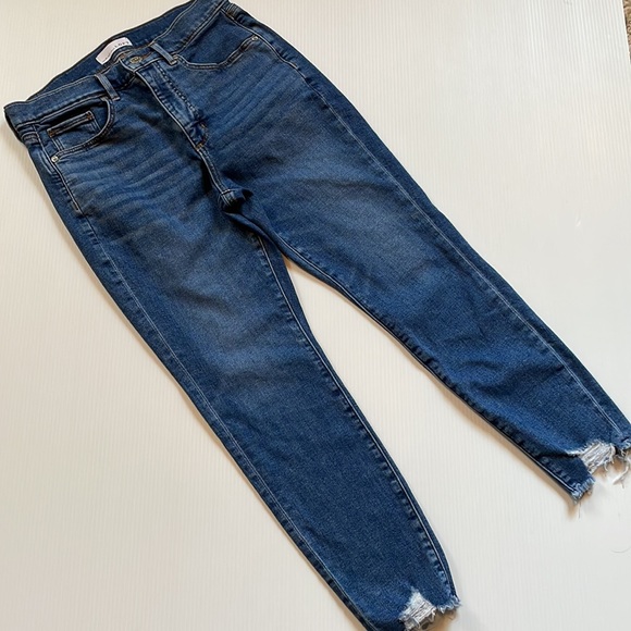 Loft high waist skinny jeans, slim pockets, women’s size 28 petite - Picture 16 of 16